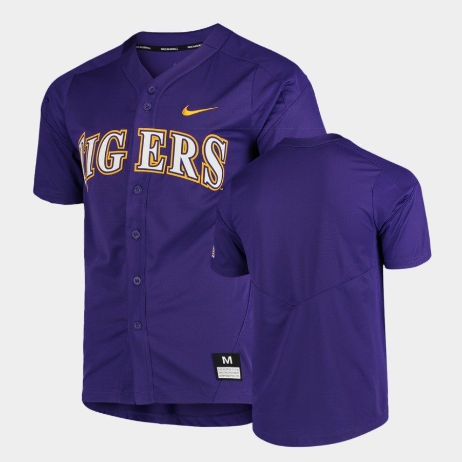 LSU Tigers Purple Vapor Untouchable Elite Full-Button Jersey