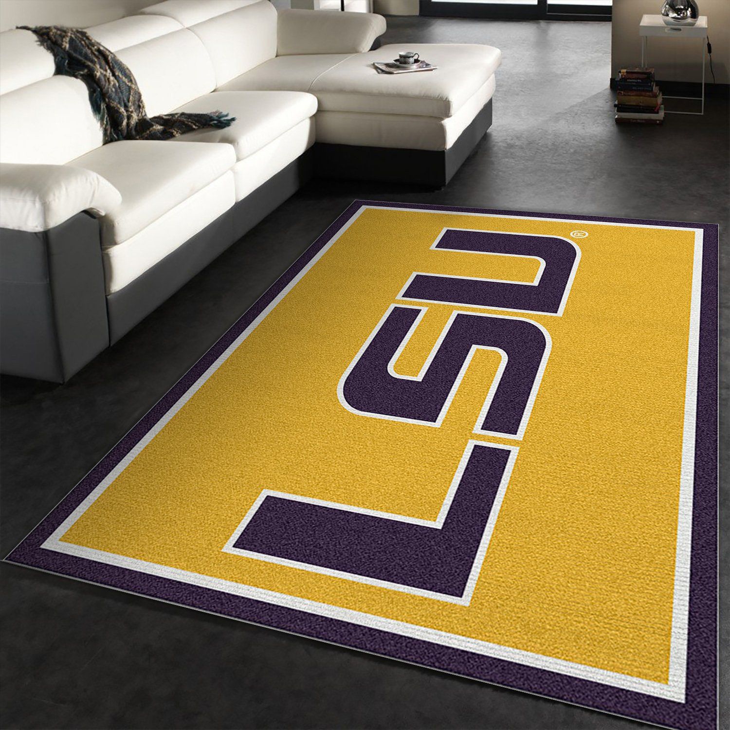 LSU Tigers Rectangle Rug – Custom Size And Printing