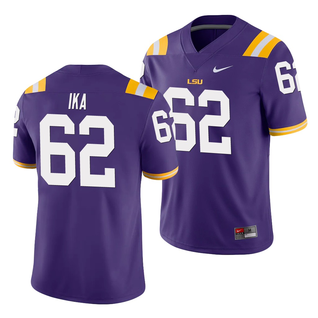 LSU Tigers Siaki Ika Purple Game Men's College Jersey