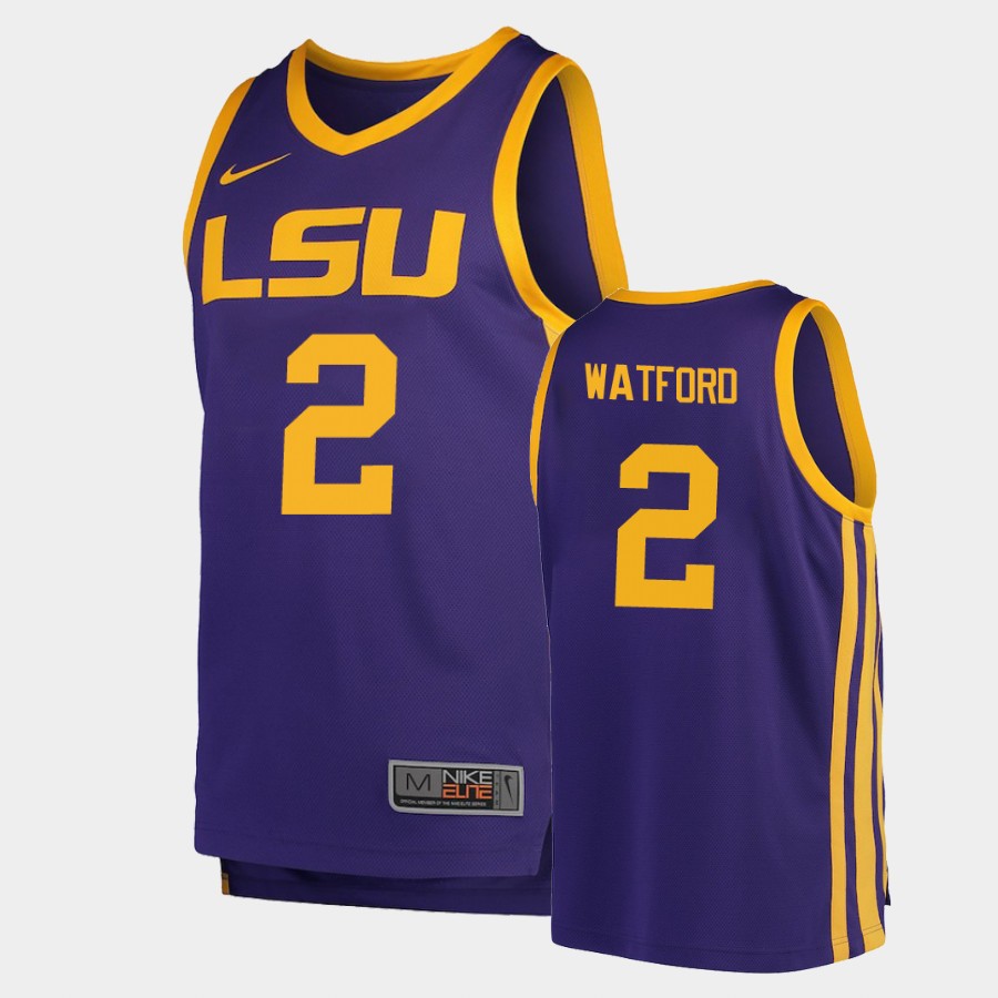 LSU Tigers Trendon Watford Purple College Jersey
