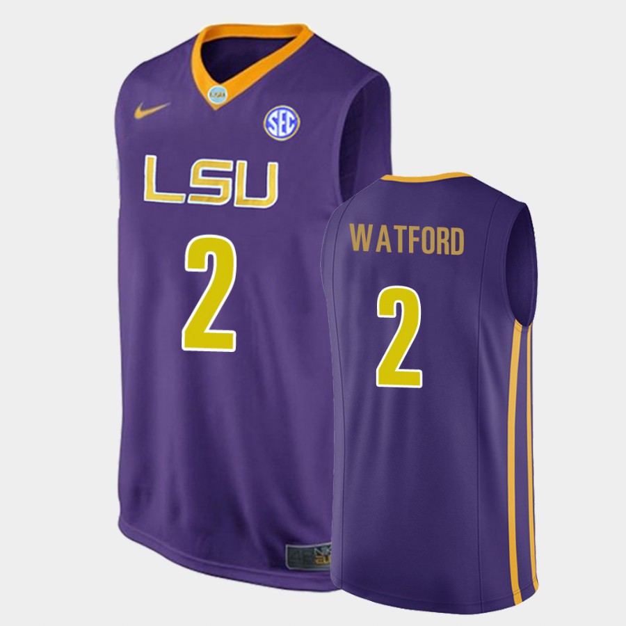 LSU Tigers Trendon Watford Purple College Jersey