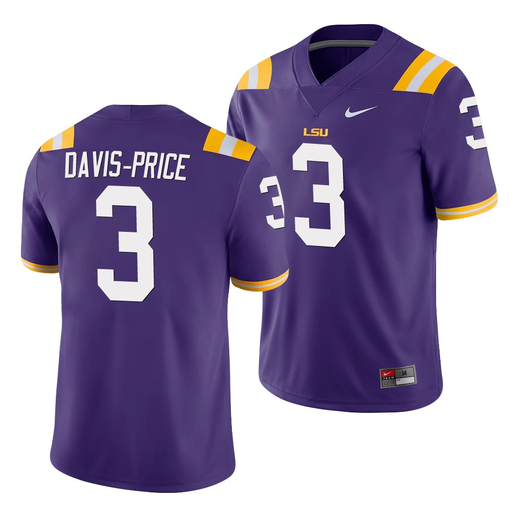 LSU Tigers Tyrion Davis-Price Purple Game Men's College Jersey