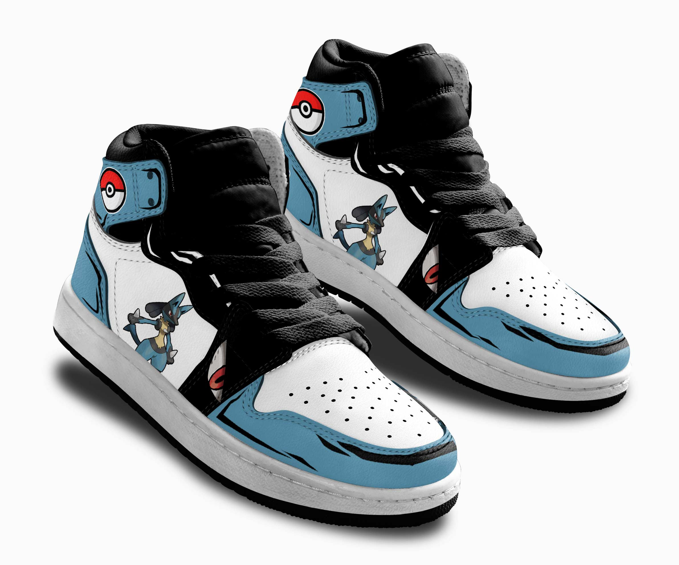 Lucario Kids Sneakers Custom Anime Pokemon Shoes For Kids