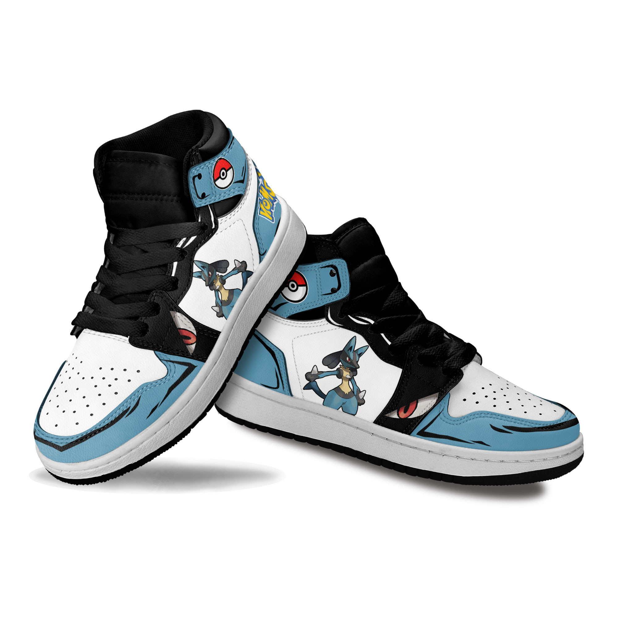 Lucario Kids Sneakers Custom Anime Pokemon Shoes For Kids