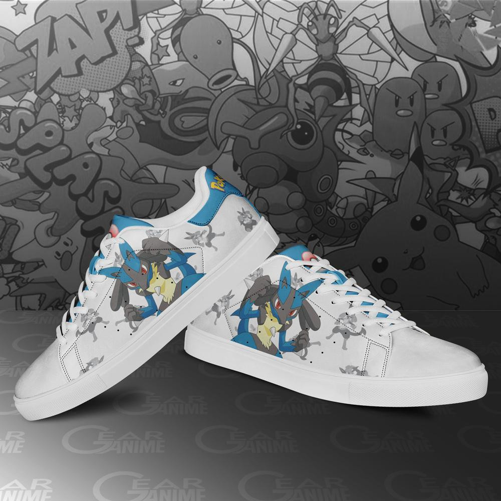 Lucario Skate Shoes Pokemon Custom Anime Shoes