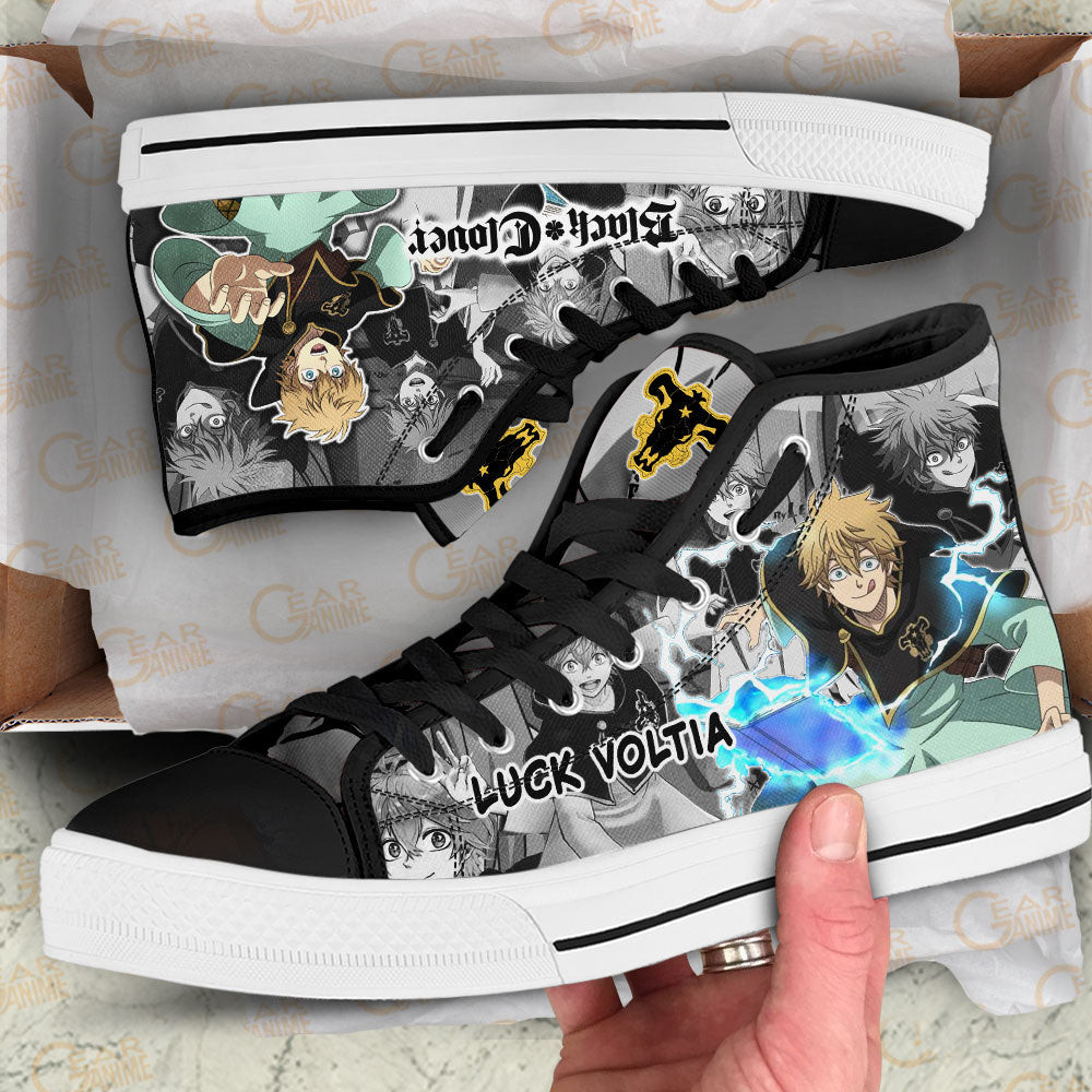 Luck Voltia High Top Shoes Custom Black Clover Anime Sneakers