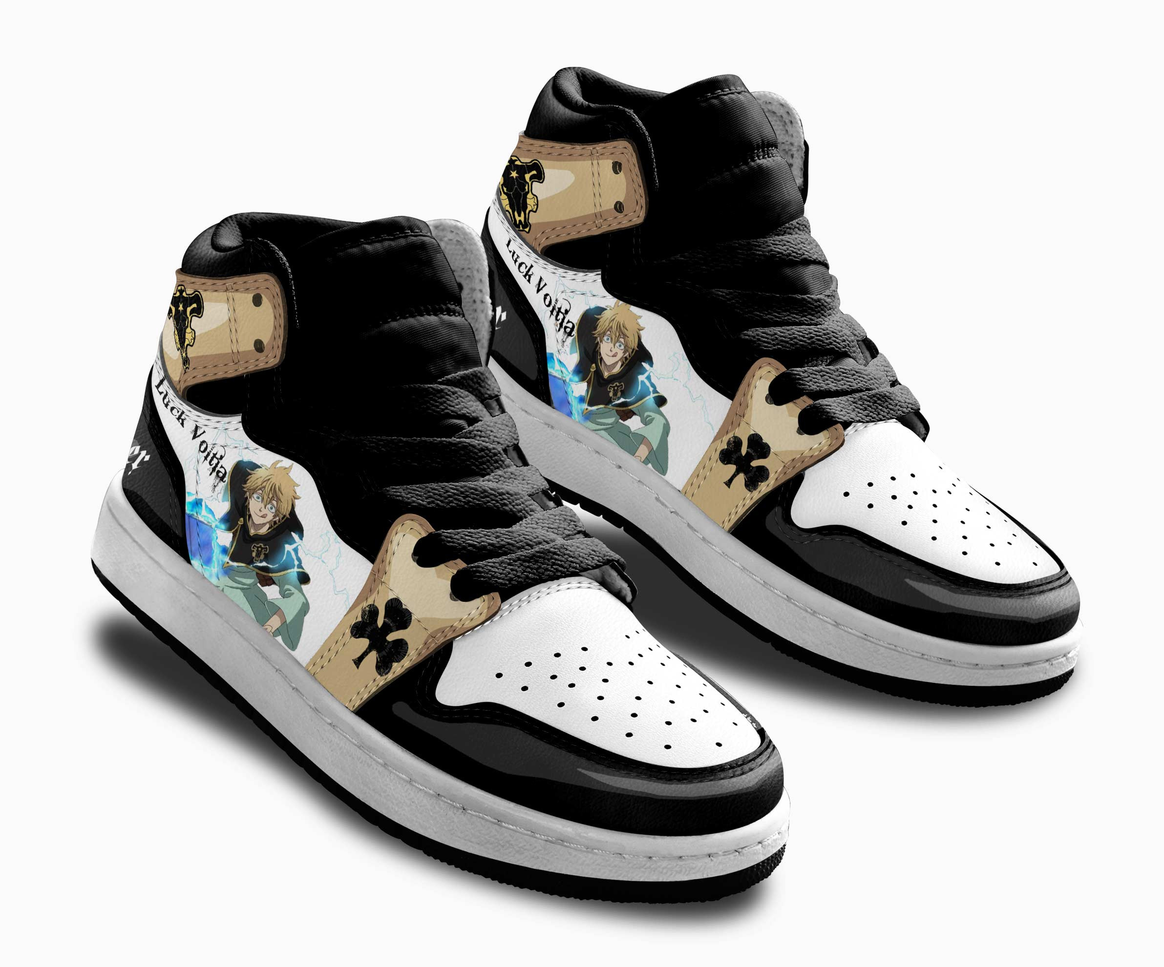 Luck Voltia Kids Sneakers Custom Black Clover Anime Shoes For Kids