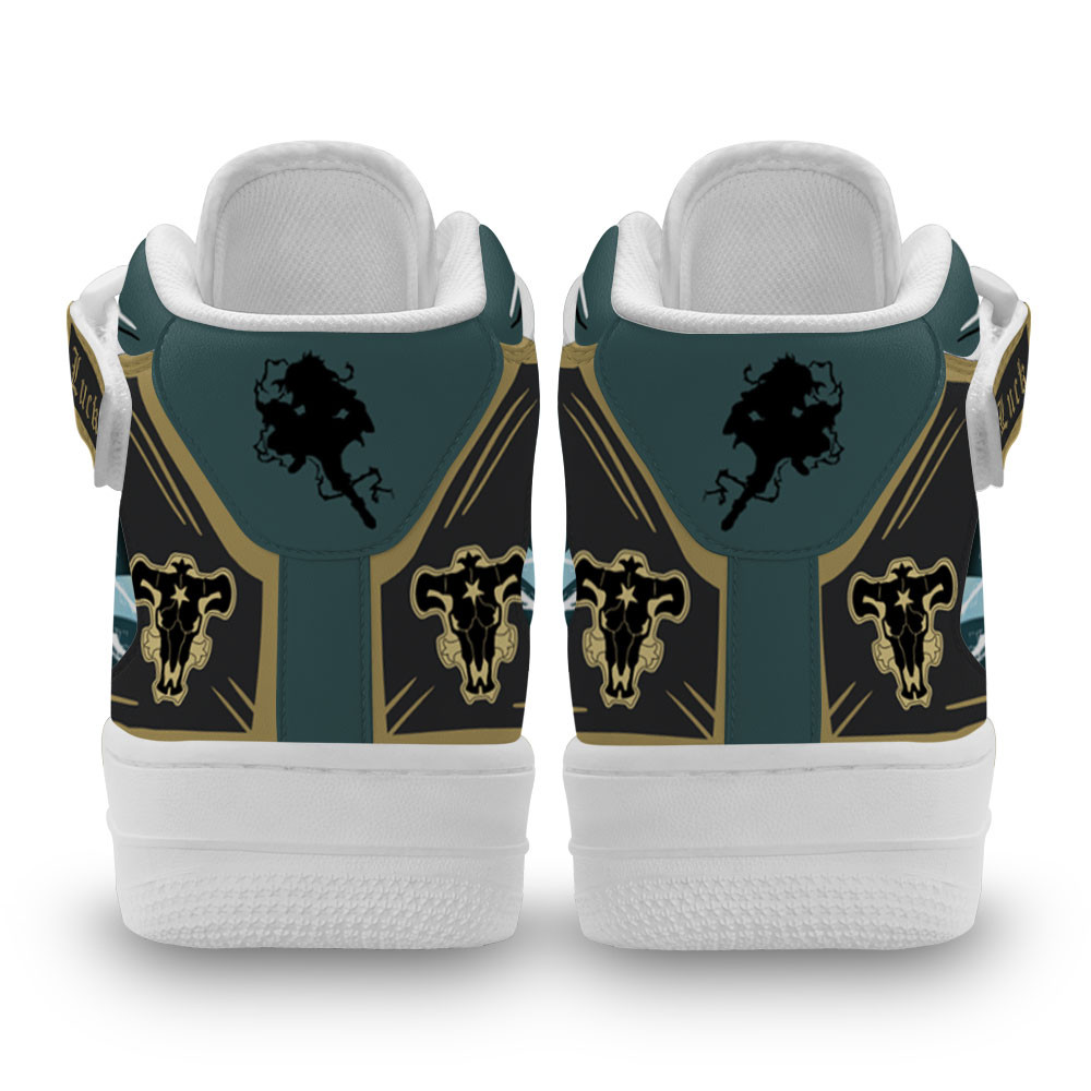 Luck Voltia Sneakers Air Mid Custom Black Clover Anime Shoes