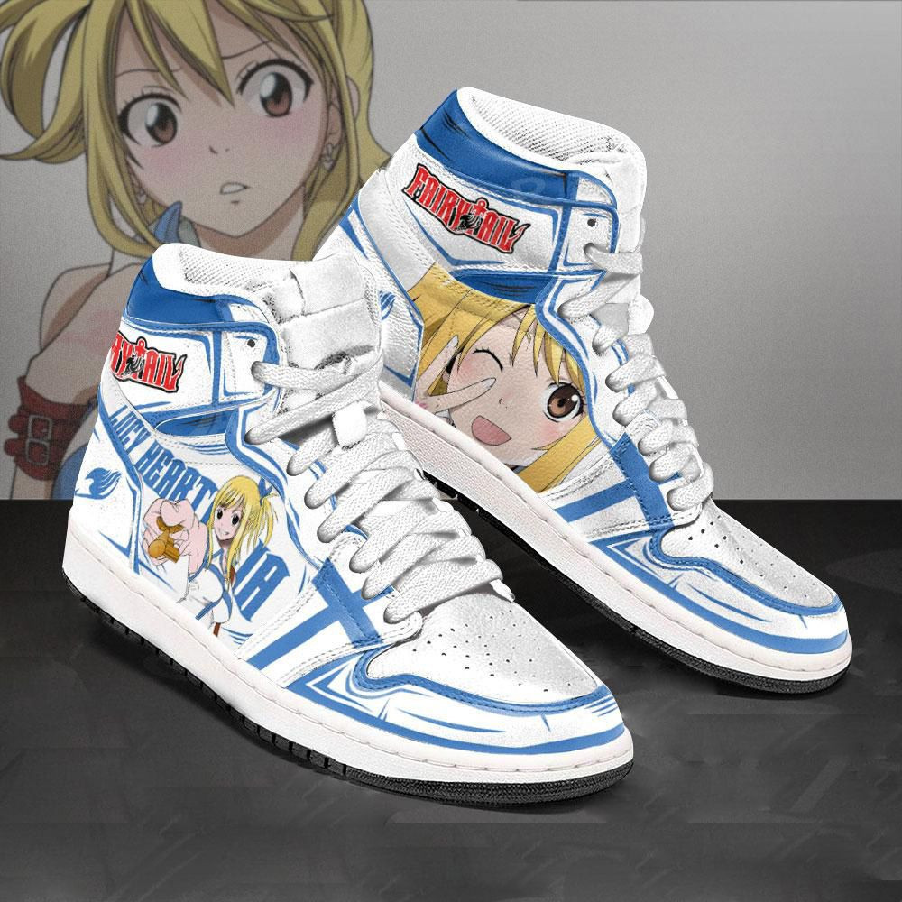 Lucy Heartfilia Fairy Tail Anime 1 High Top Air Jordan Sneaker, Air Jordan Hightop