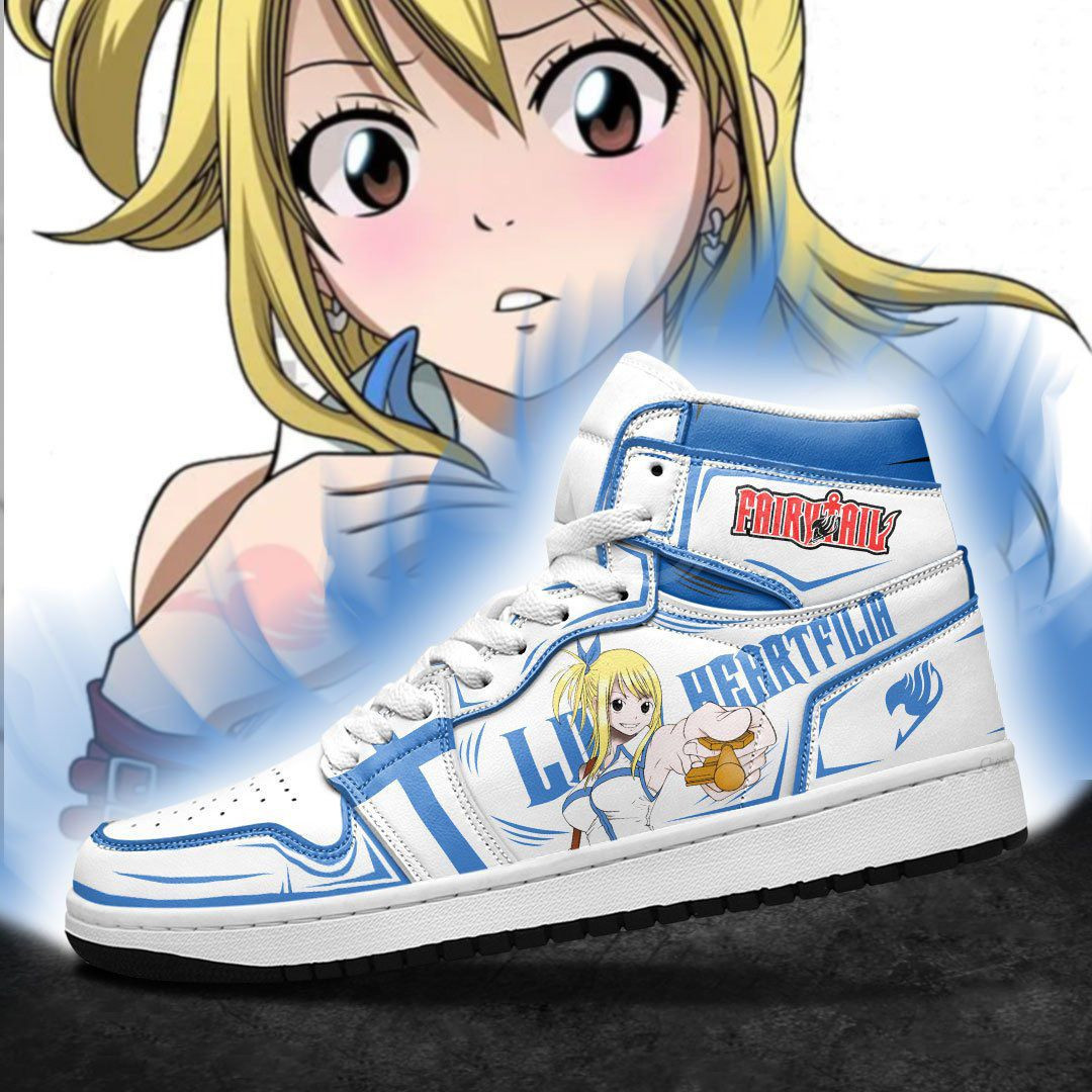 Lucy Heartfilia Fairy Tail Anime 1 High Top Air Jordan Sneaker, Air Jordan Hightop