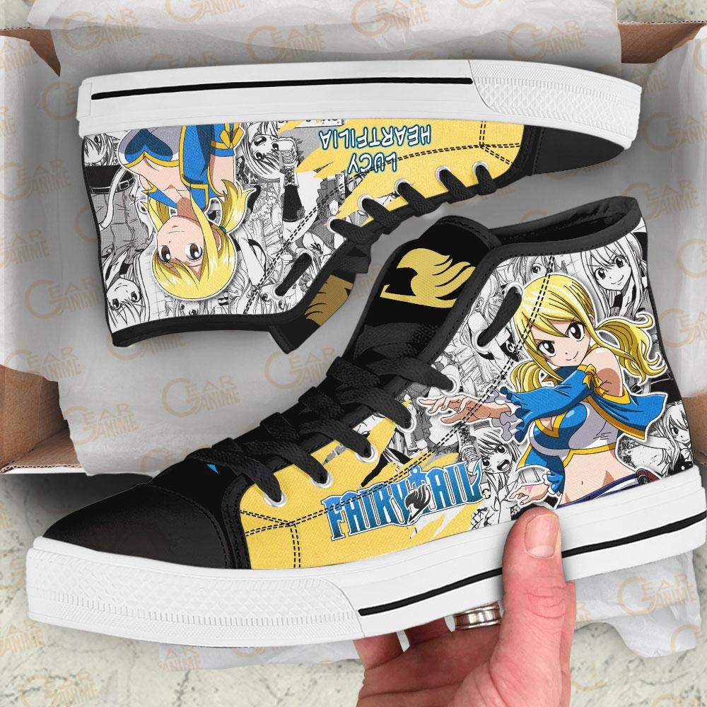 Lucy Heartfilia High Top Shoes Custom Fairy Tail Anime Sneakers