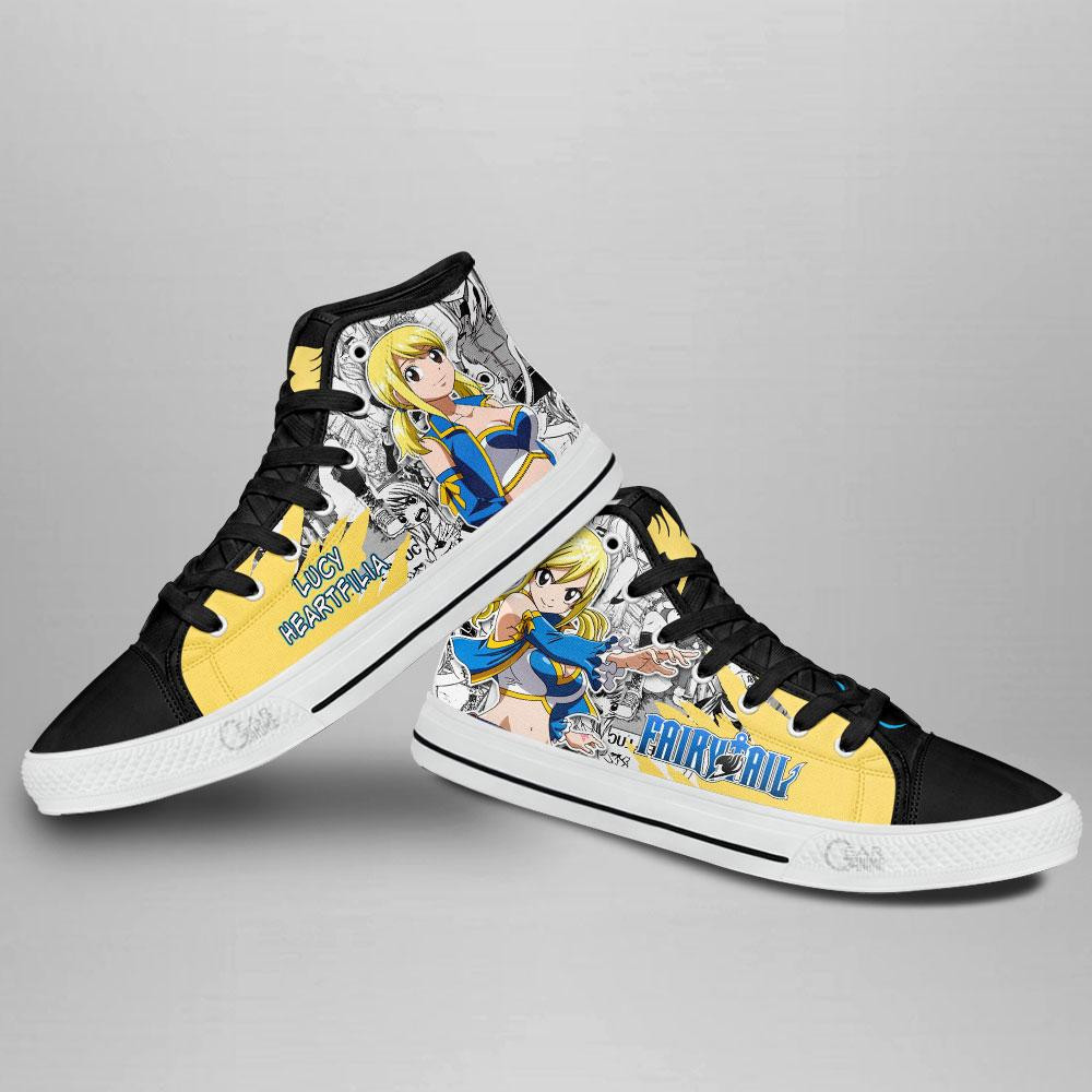 Lucy Heartfilia High Top Shoes Custom Fairy Tail Anime Sneakers