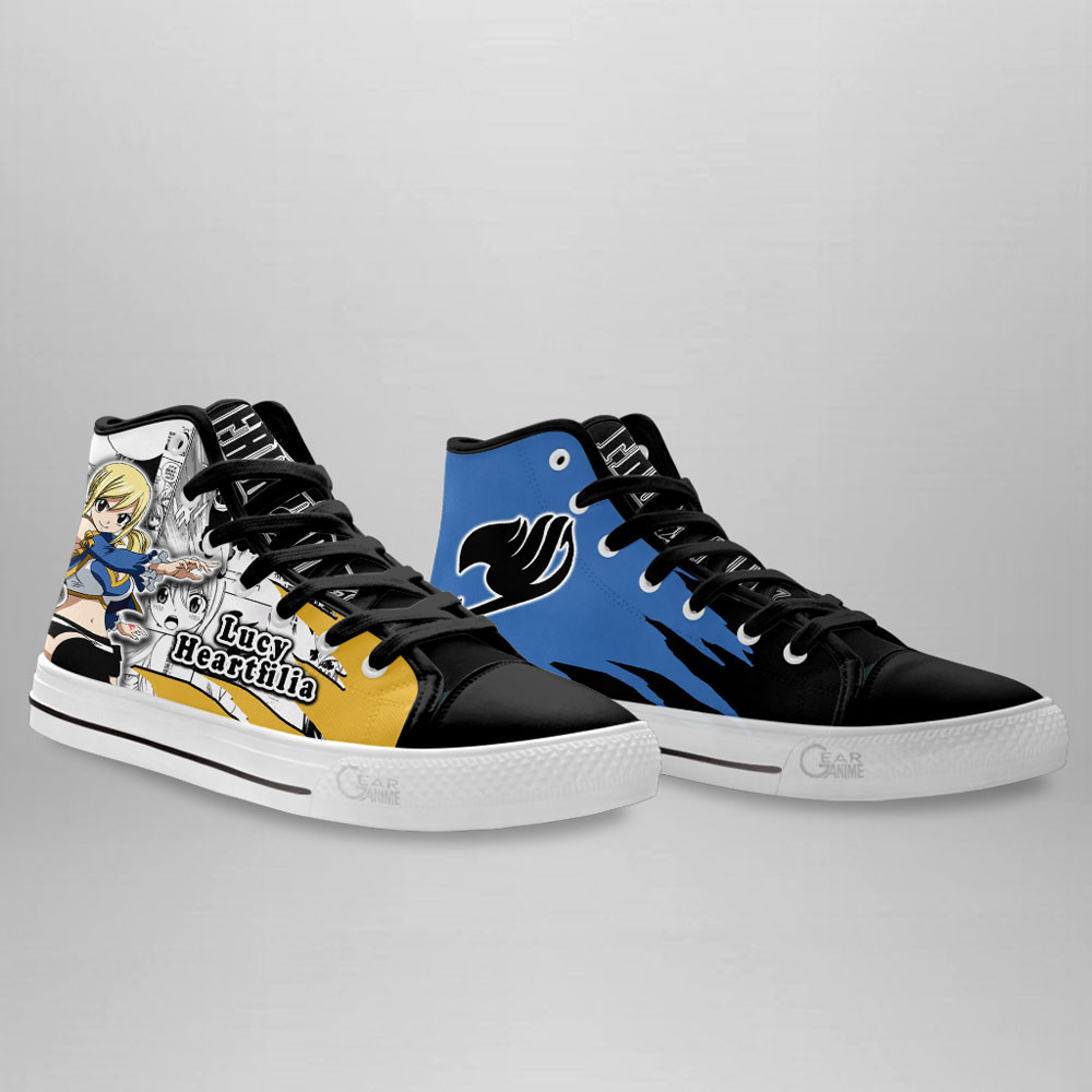 Lucy Heartfilia High Top Shoes Custom Fairy Tail Anime Sneakers Mix Manga