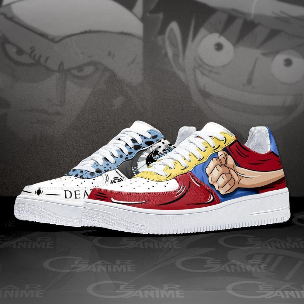Luffy and Law Air Sneakers Custom Anime One Piece Shoes