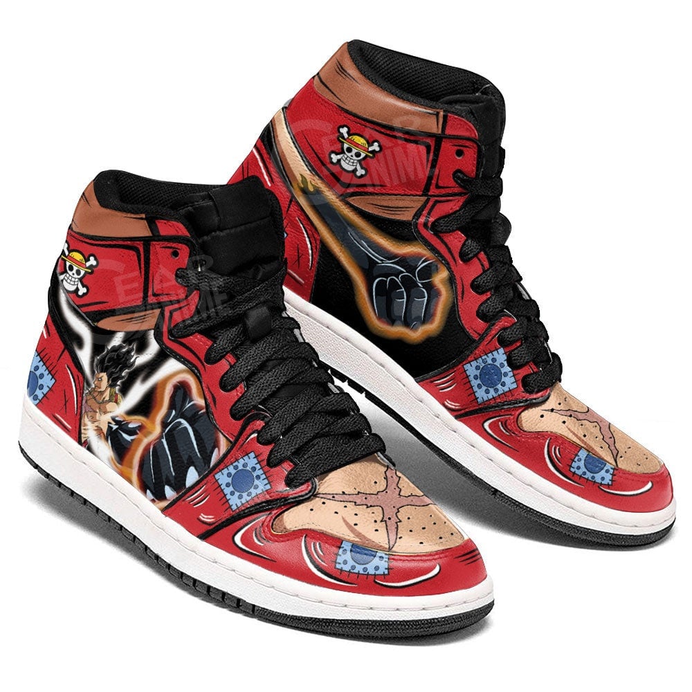 Luffy Armament Haki JD1s Sneakers OP Anime Shoes, Air Jordan Hightop