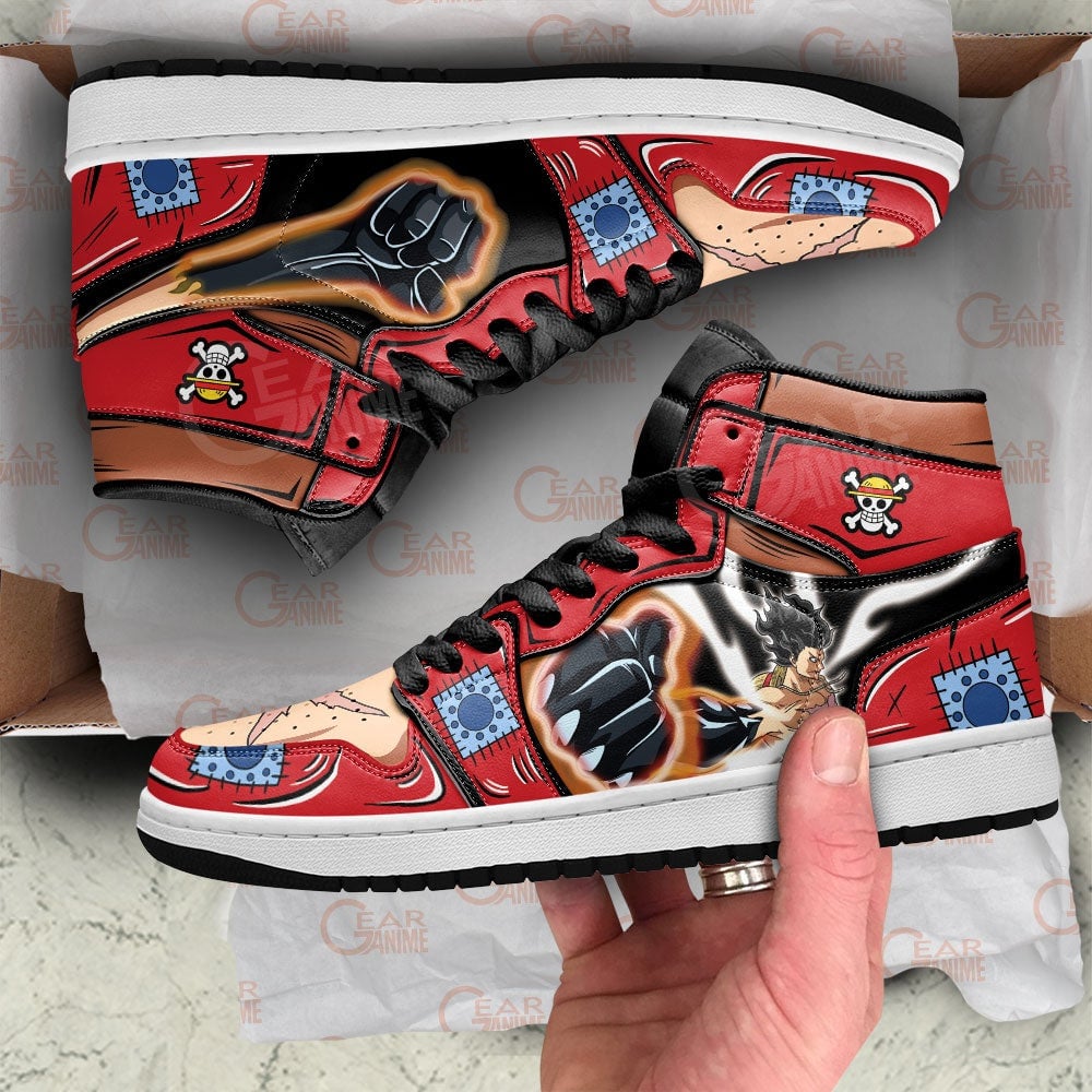 Luffy Armament Haki JD1s Sneakers OP Anime Shoes, Air Jordan Hightop