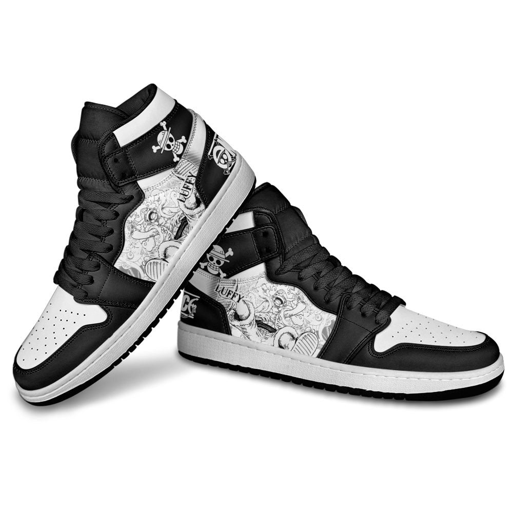 Luffy Gear 5 JD1s Sneakers One Piece Shoes Manga Style, Air Jordan Hightop