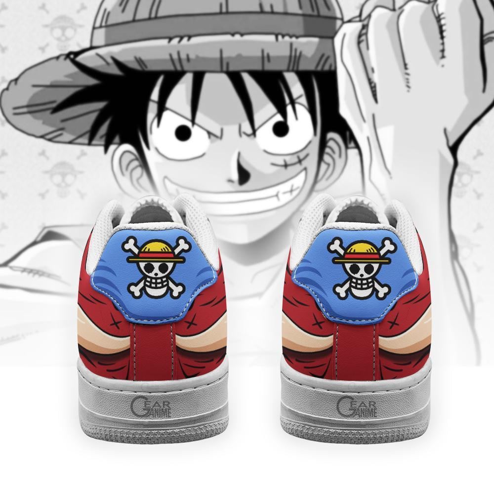 Luffy Gomu Gomu Air Sneakers Custom Anime One Piece Shoes