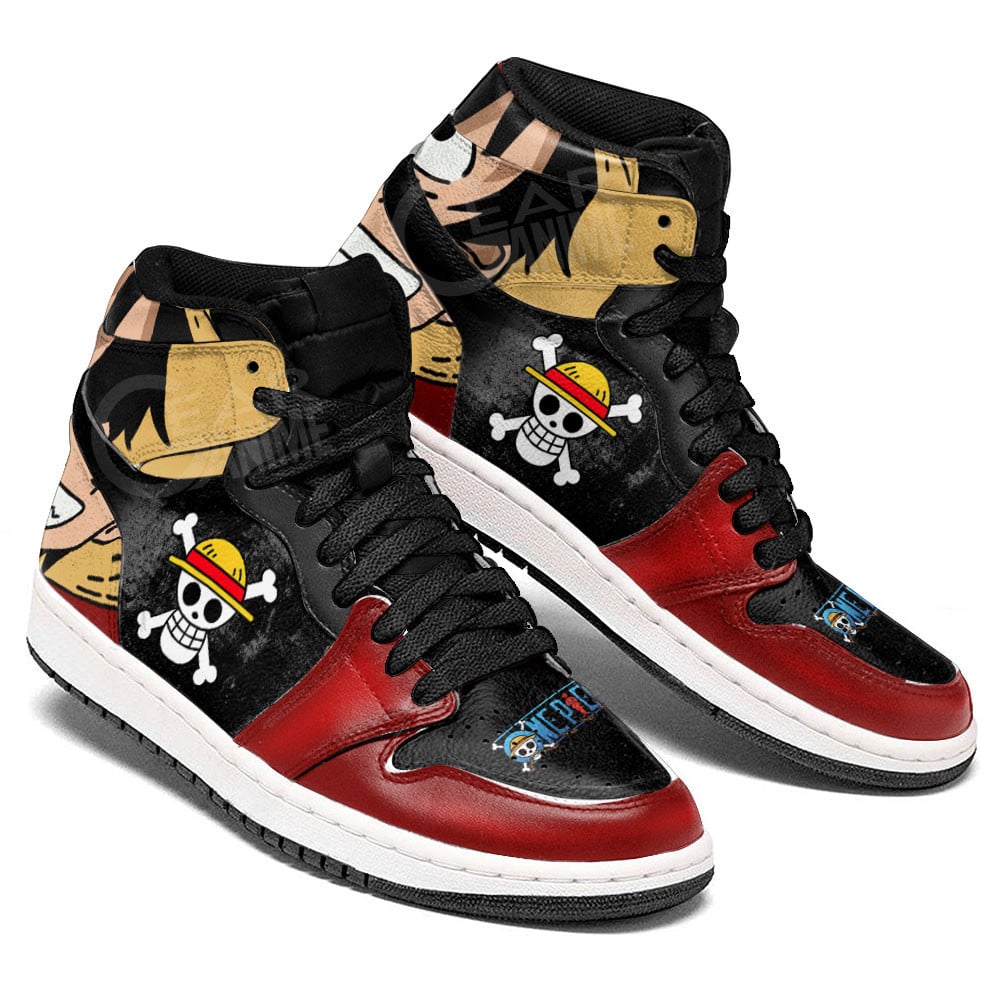 Luffy JD1s Sneakers One Piece Anime Shoes Perfect Gift For Fans, Air Jordan Hightop