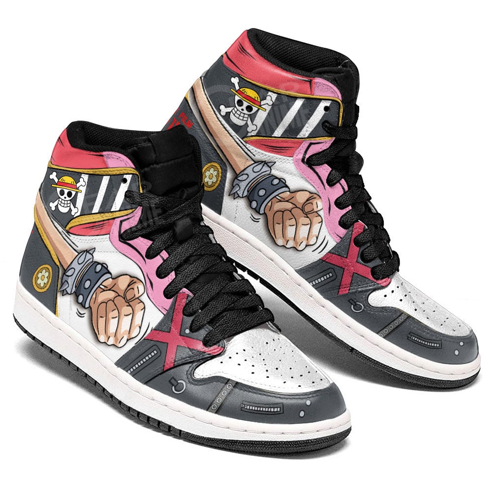 Luffy JD1s Sneakers One Piece Red Anime Shoes, Air Jordan Hightop
