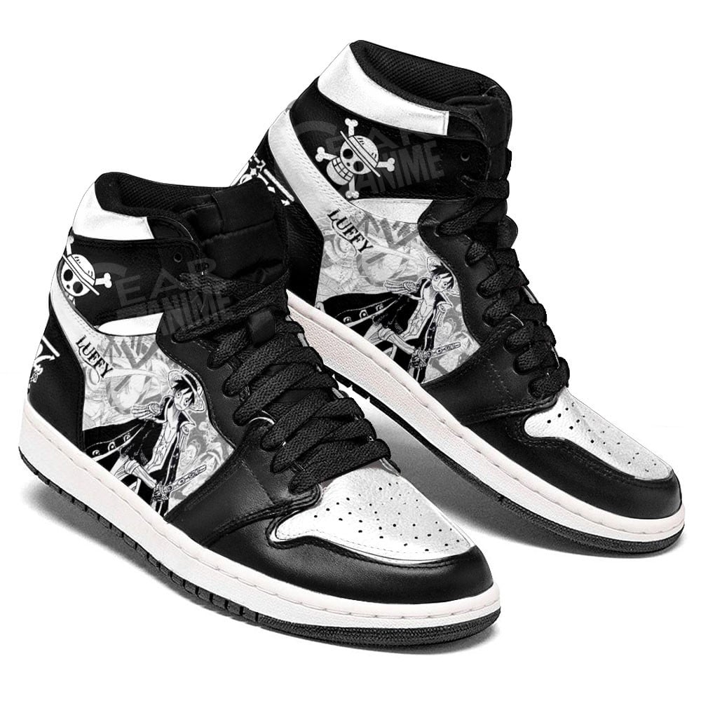 Luffy JD1s Sneakers One Piece Shoes Manga Style, Air Jordan Hightop