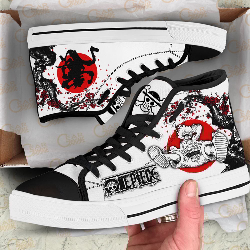 Luffy Nika Awakening Gear 5 Anime High Top Shoes Custom For Fans