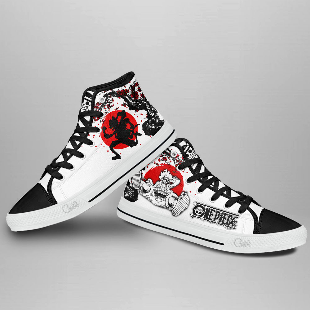 Luffy Nika Awakening Gear 5 Anime High Top Shoes Custom For Fans