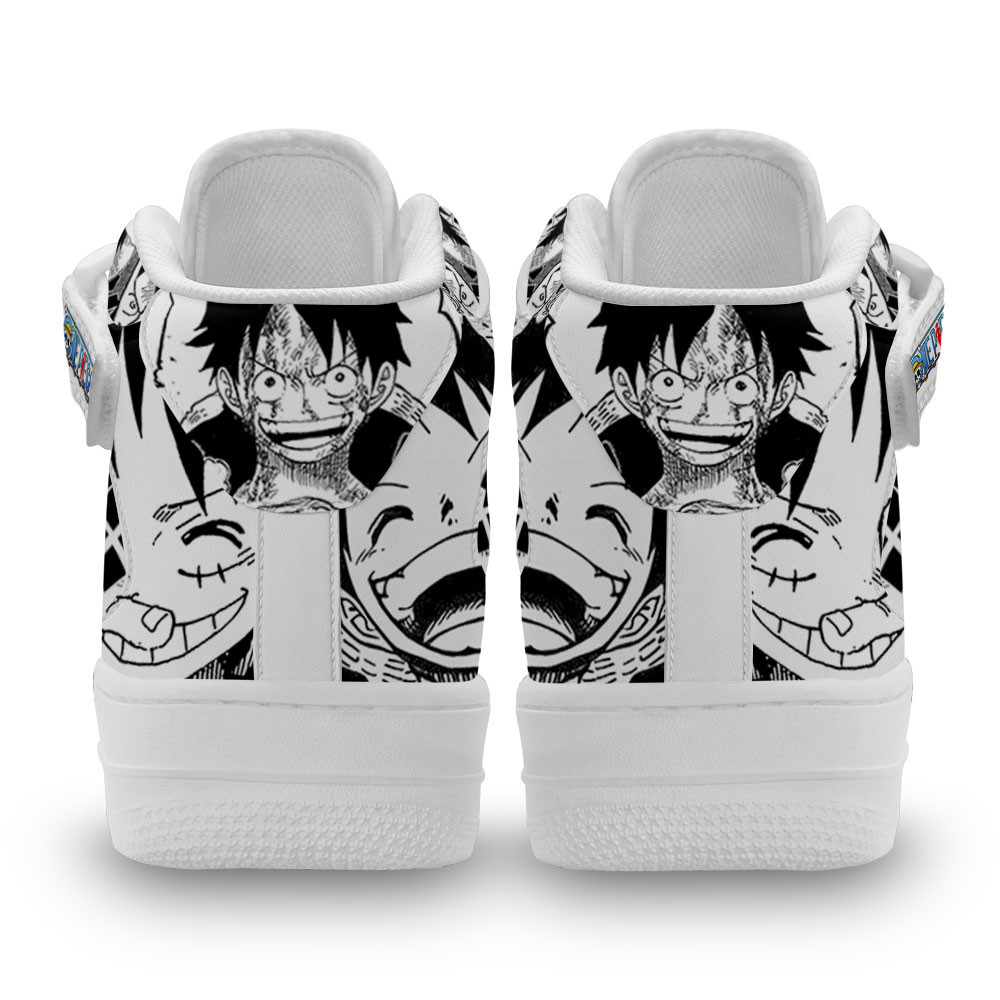 Luffy Sneakers Air Mid One Piece Custom Anime Shoes Mix Manga