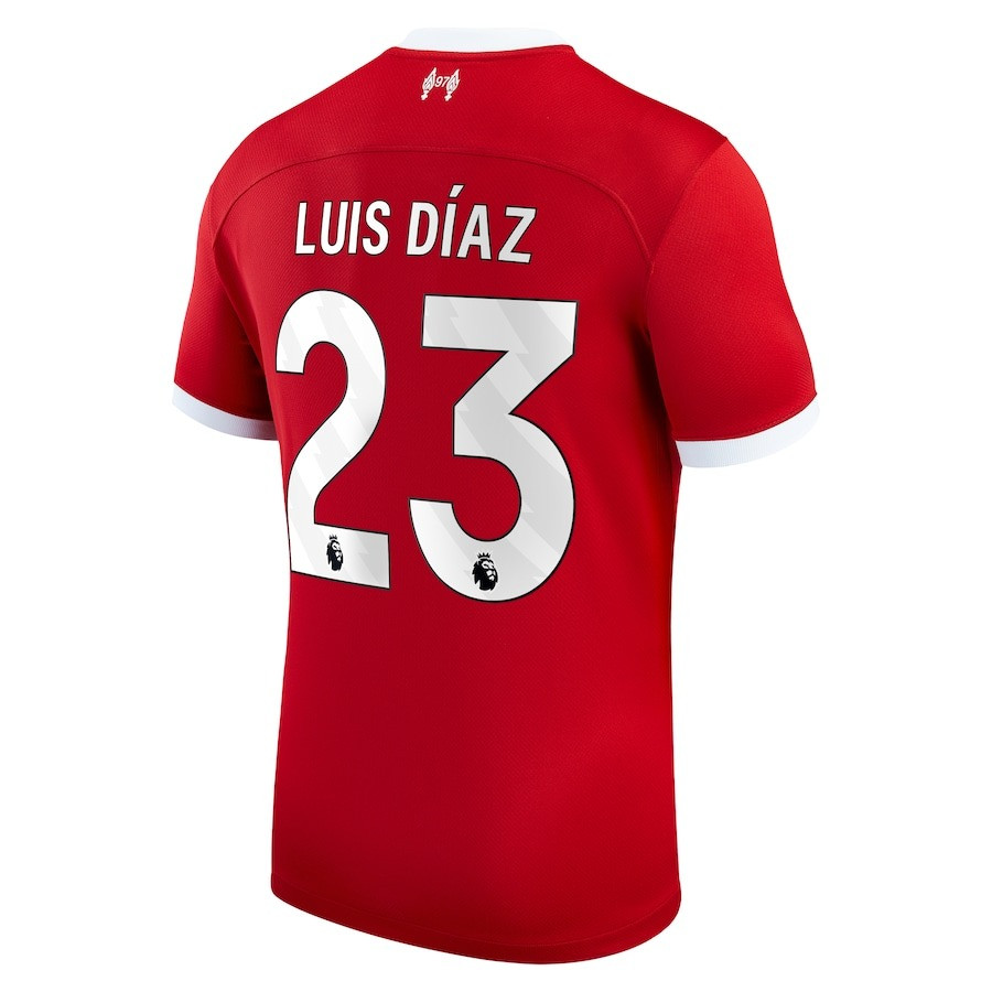 Luis Díaz 23 Liverpool 2023/24 Home Men Soccer Jersey – Red