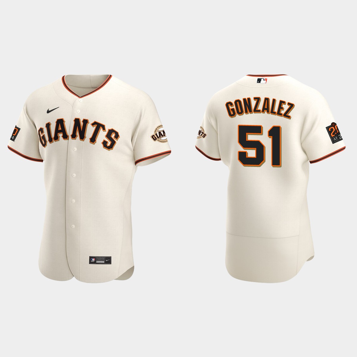 Luis Gonzalez San Francisco Giants Home Jersey - Cream