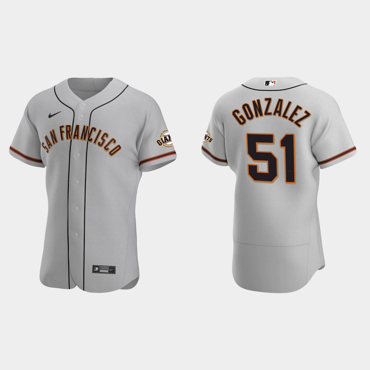 Luis Gonzalez San Francisco Giants Road Jersey - Gray