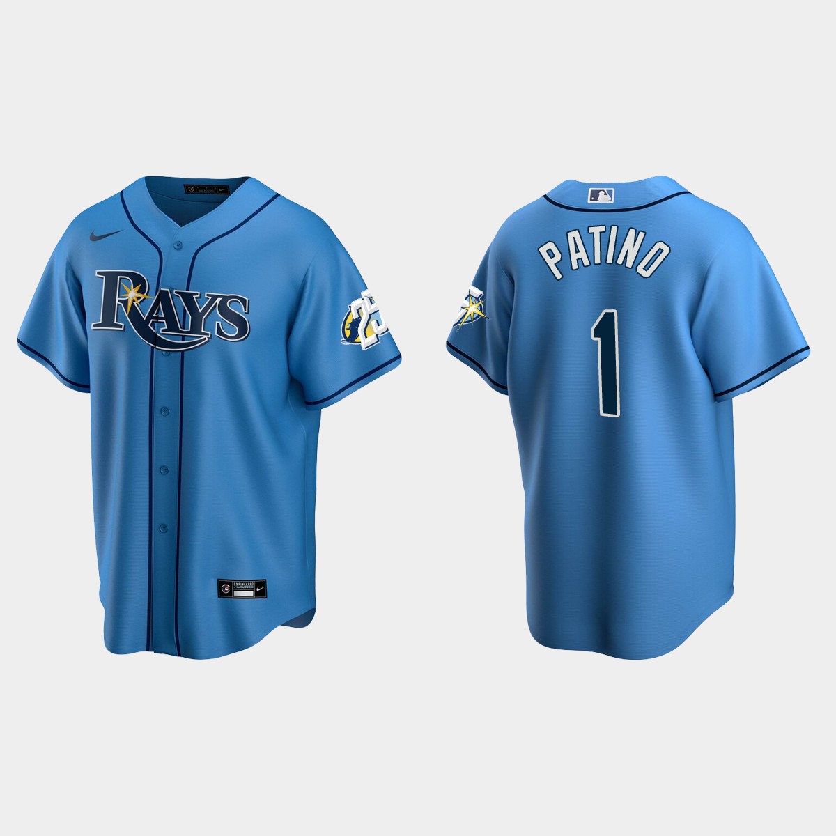 Luis Patino Tampa Bay Rays 25th Anniversary Jersey – Light Blue