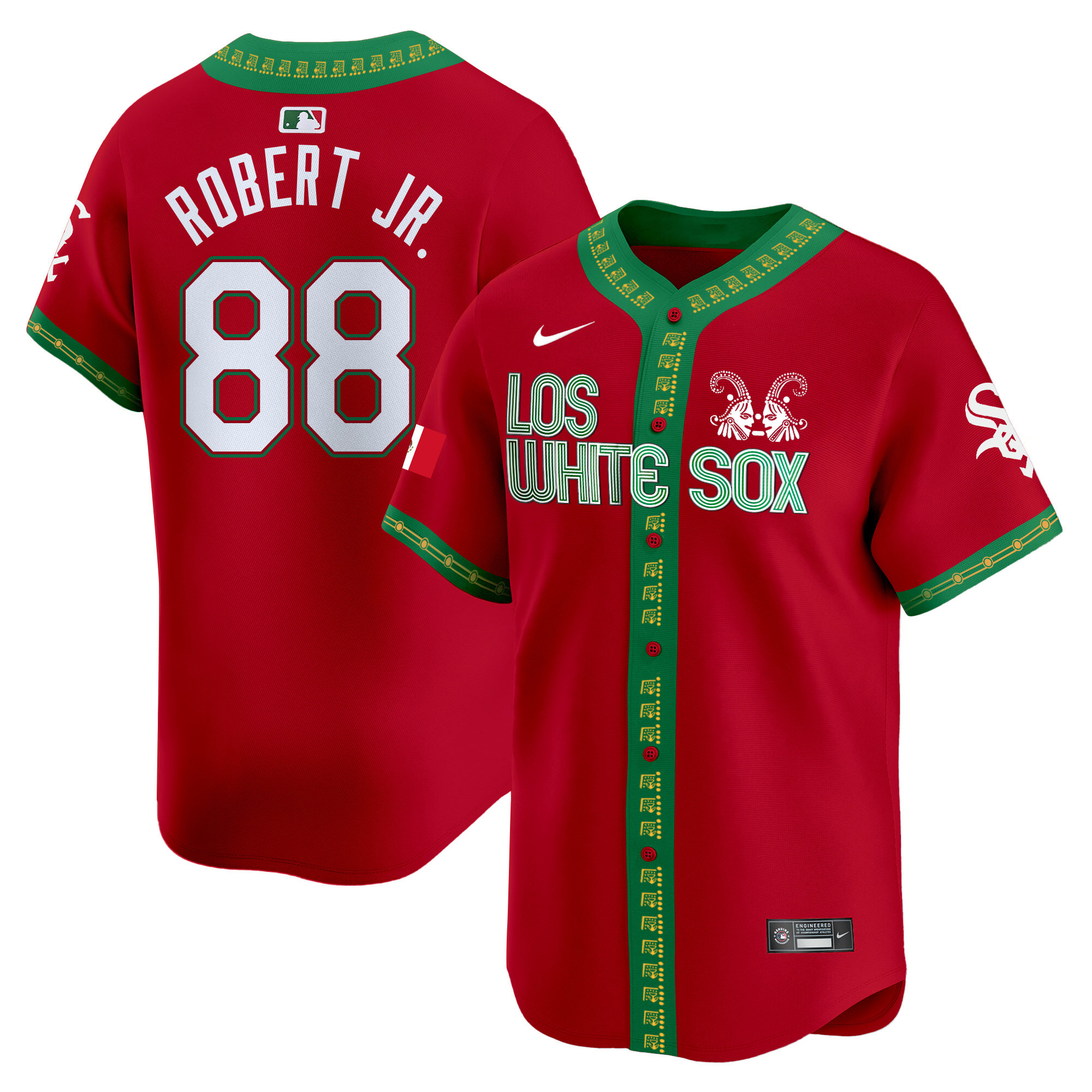 Luis Robert Jr Men's Chicago White Sox Mexico Vapor Premier Limited Red Jersey - All Stitched