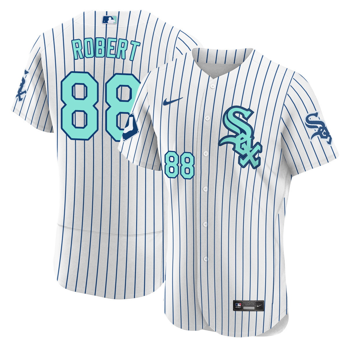 Luis Robert Men's Chicago White Sox White Collection Flex Base Jersey - All Stitched