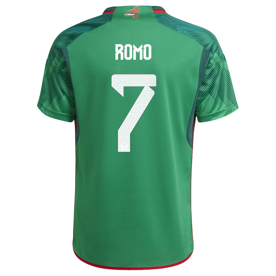 Luis Romo 7 Mexico National Team FIFA World Cup Qatar 2022 Home Men Soccer Jersey With Patch Luis Romo 7 Mexico National Team FIFA World Cup Qatar 2022 Home Men Soccer Jersey With Patch