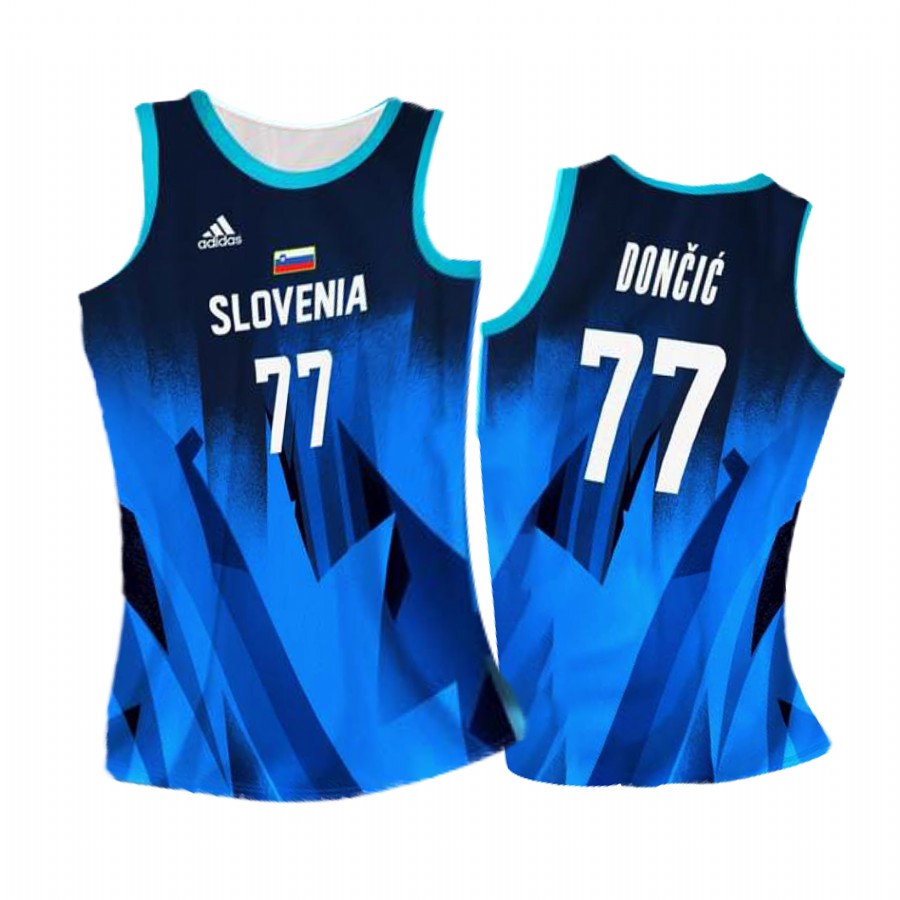 Luka Dončić Slovenia Blue 2021 Tokyo Olymipcs Women Jersey Limited