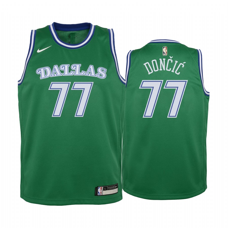 Luka Doncic Dallas Mavericks 2020-21 Classic Edition Youth Jersey - Green