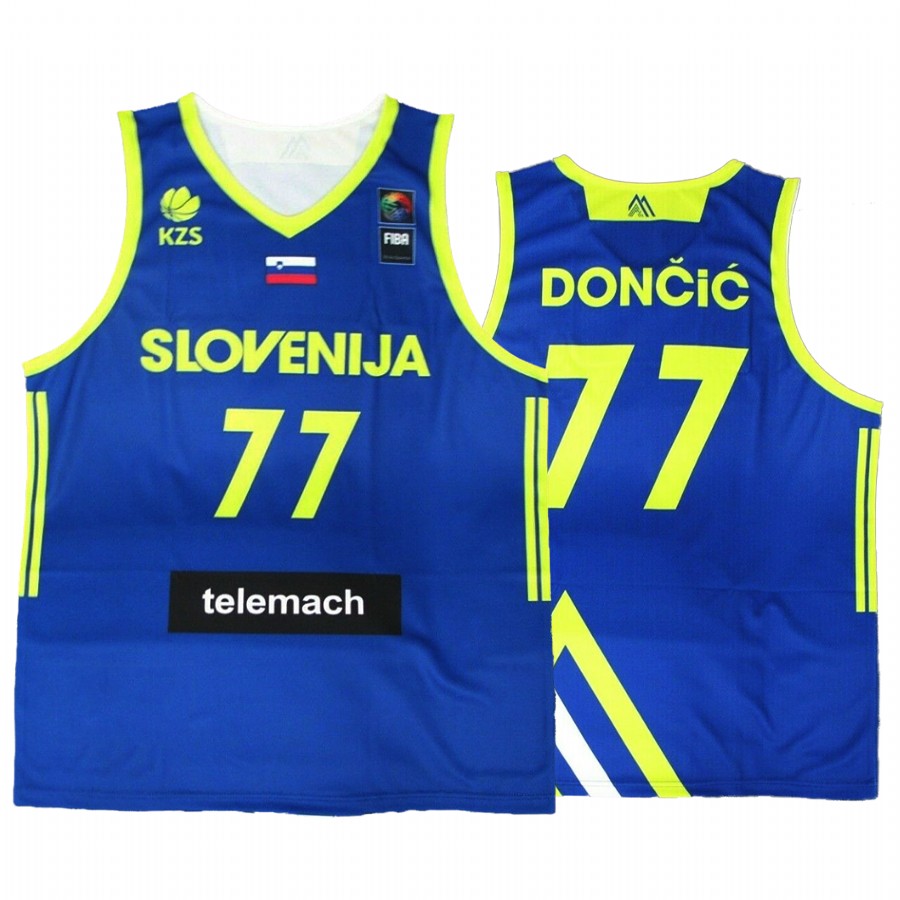 Luka Doncic Slovenia Navy FIBA Olympic #77 Jersey