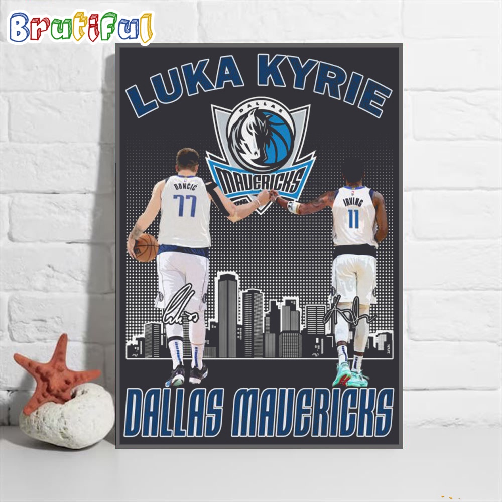 Luka Kyrie Dallas Mavericks Basketball Wall Art Poster Canvas