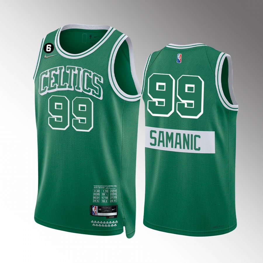 Luka Samanic Boston Celtics Green City Edition Men Jersey 75th Diamond Badge