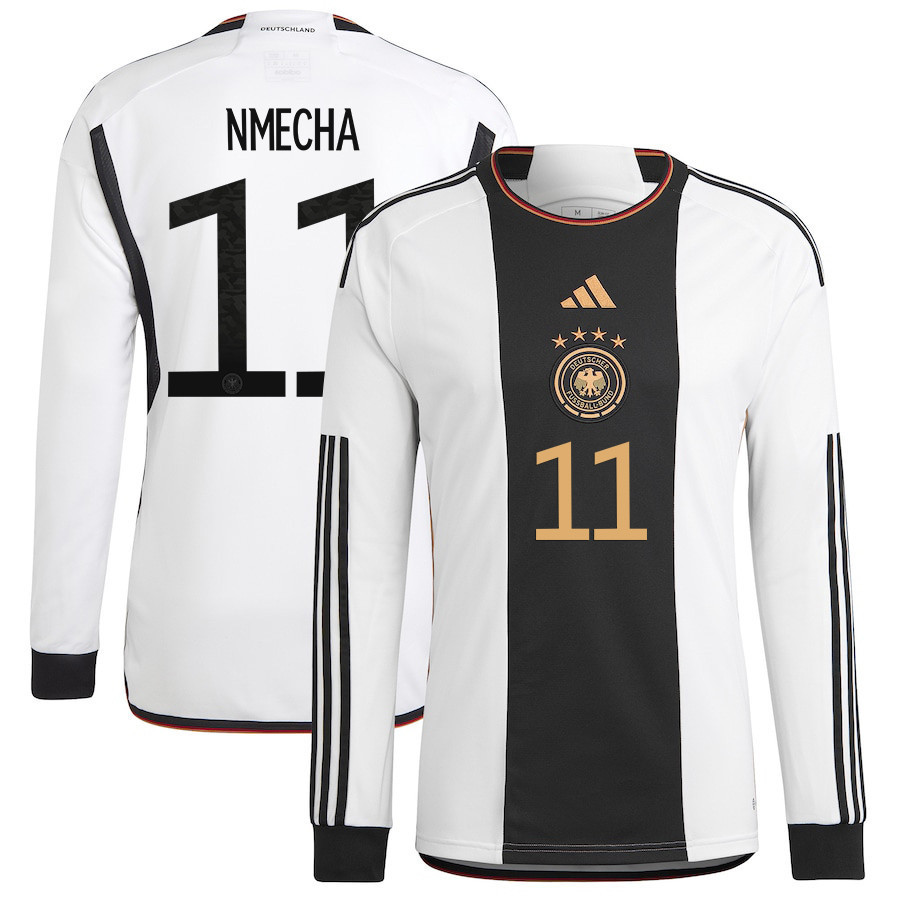 Lukas Nmecha 11 Qatar World Cup Germany National Team 2022-23 Men Long Sleeve Soccer Jersey, Home