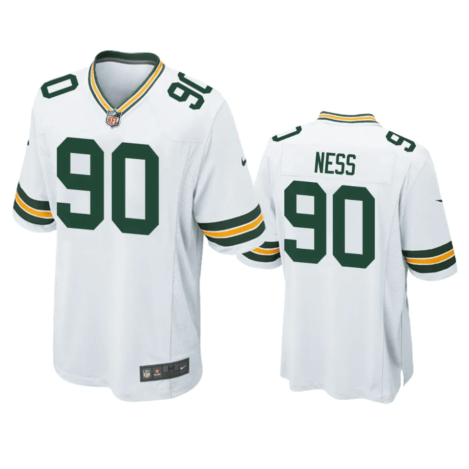 Lukas Van Ness 90 Green Bay Packers 2023 NFL Draft Game Stitched Jersey – White