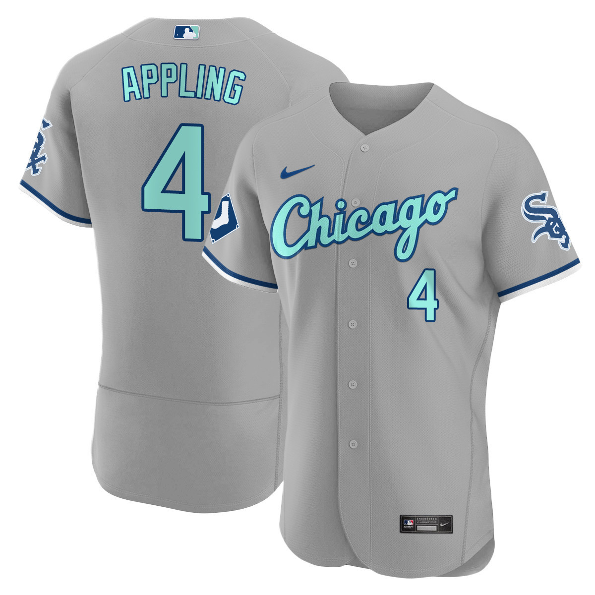 Luke Appling Men's Chicago White Sox Gray Collection Flex Base Jersey - All Stitched