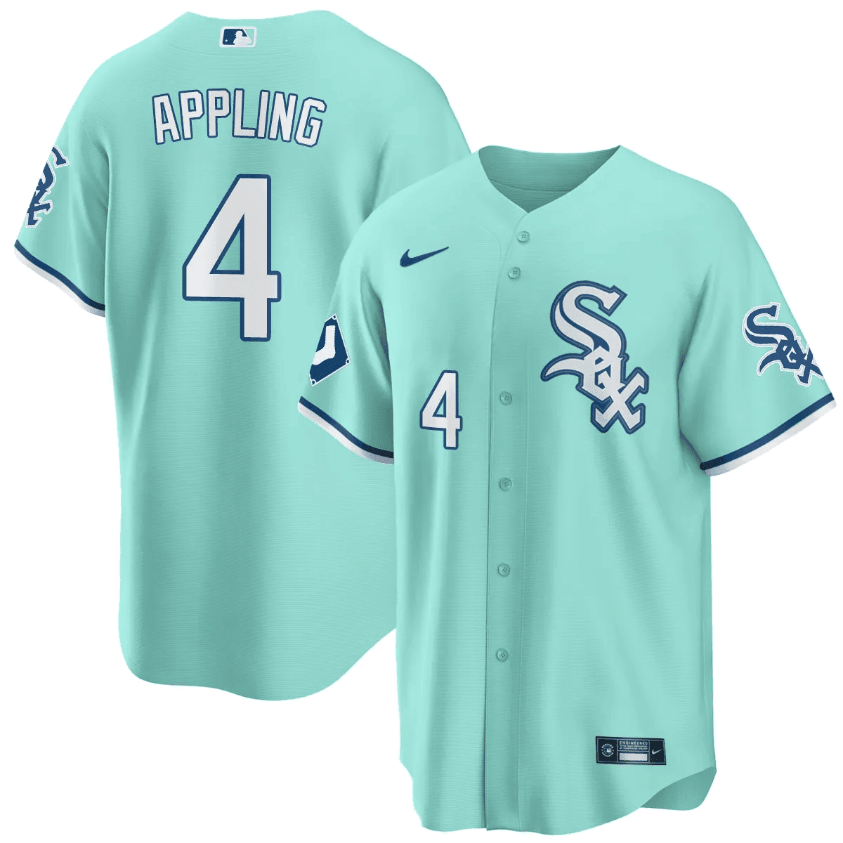 Luke Appling Men's Chicago White Sox Teal Collection Cool Base Jersey - All Stitched
