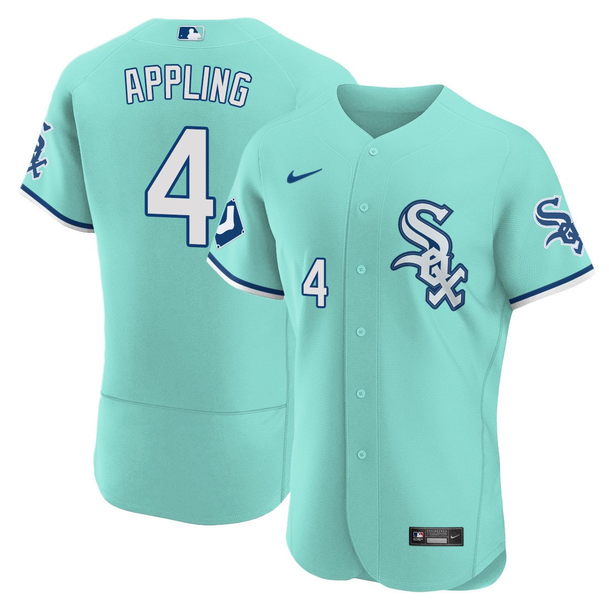 Luke Appling Men's Chicago White Sox Teal Collection Flex Base Jersey - All Stitched