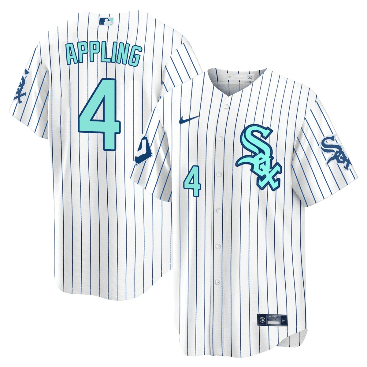 Luke Appling Men's Chicago White Sox White Collection Cool Base Jersey - All Stitched