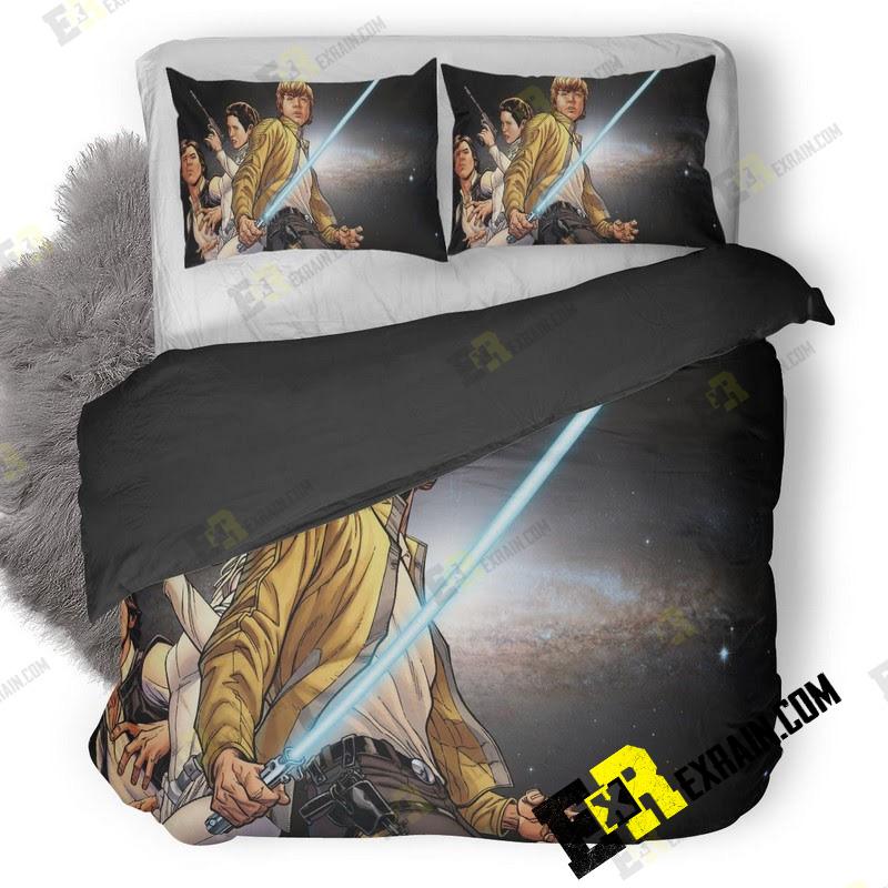 Luke Skywalker Han Solo Princess Leia Artwork X9 3D Customized Duvet Cover Bedding Set