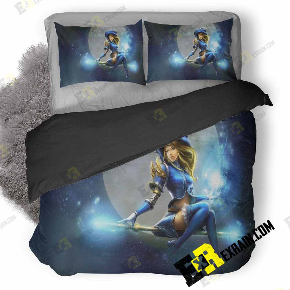 Lux Moon Staff Witch Hat League Of Legends Ad 3D Customized Duvet Cover Bedding Set