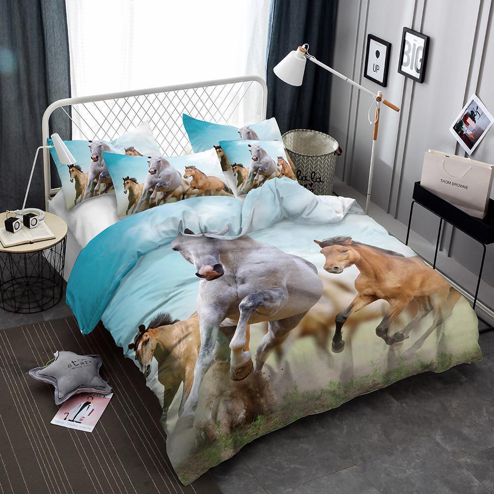 Luxury 3D Art Horse Print Allize Art Print 3D Customized Duvet Cover Bedding Set