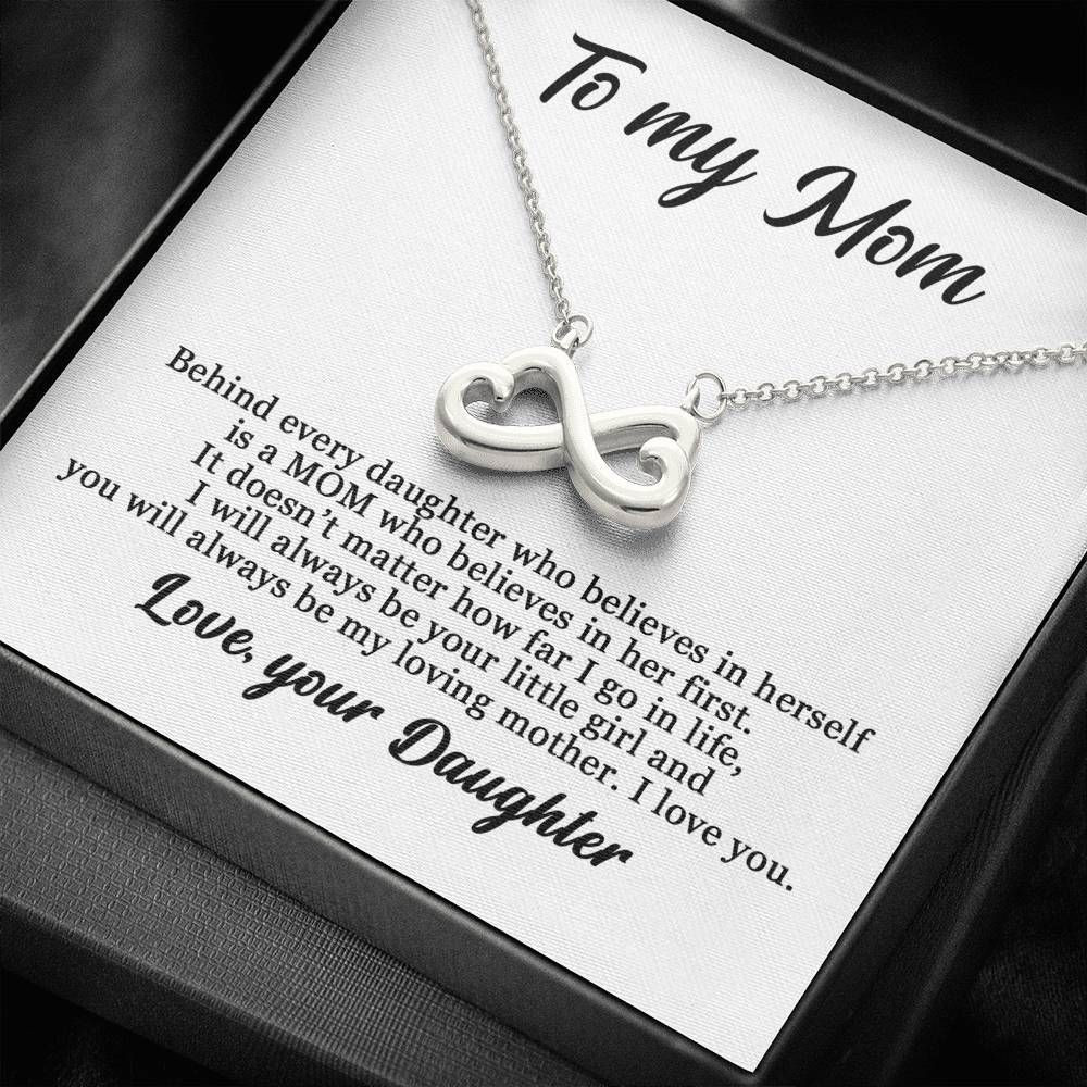 Luxury Gift For Mother Always Be My Loving Mother Infinity Heart Necklace